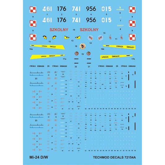 Techmod 72154 Mil Mi-24D/W Decals 1/72