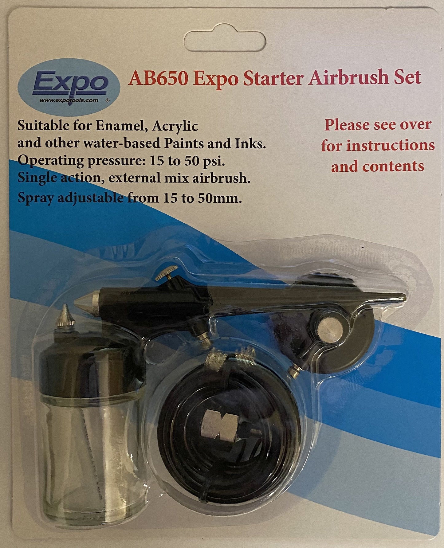Expo AB650 Airbrush Starter Set With Hose Regulator & Connector