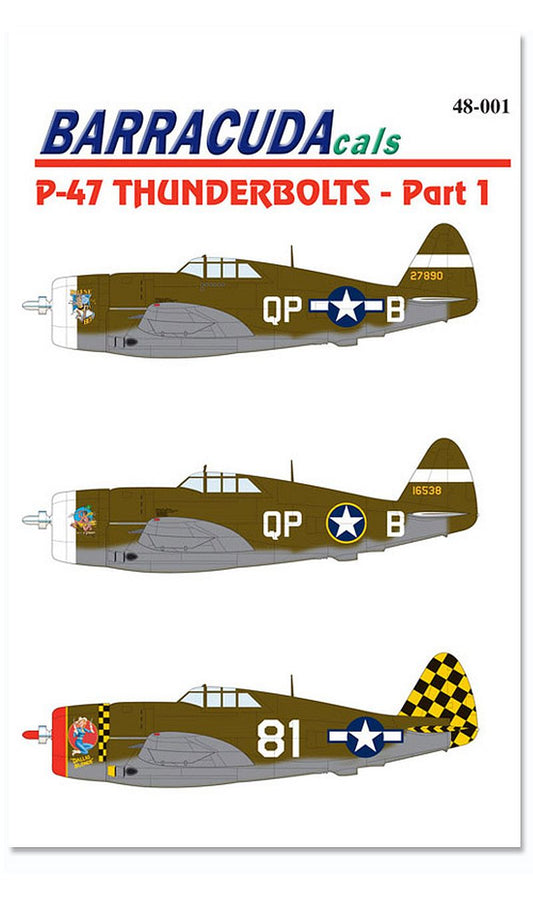 BarracudaStudios BC48001 1/48 P-47 Thunderbolts Part 1 Decals