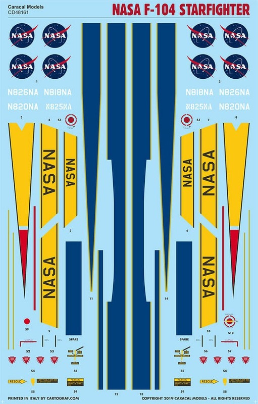 1:48 NASA Lockheed F -104 Starfighter Decals CD48161 Caracal Models