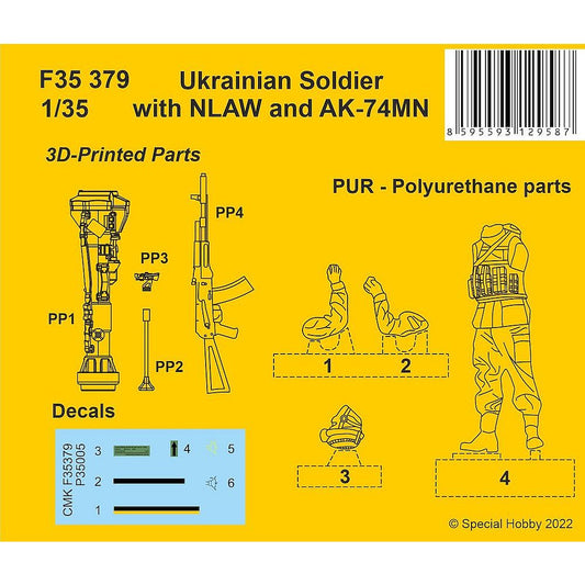 CMK Kits F35379 Ukranian Soldier with NLAW and AK-74MN - 1/35