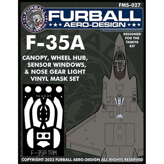 Furball Aero-Design FMS-027 F-35A Vinyl Mask Set Tamiya 1/48
