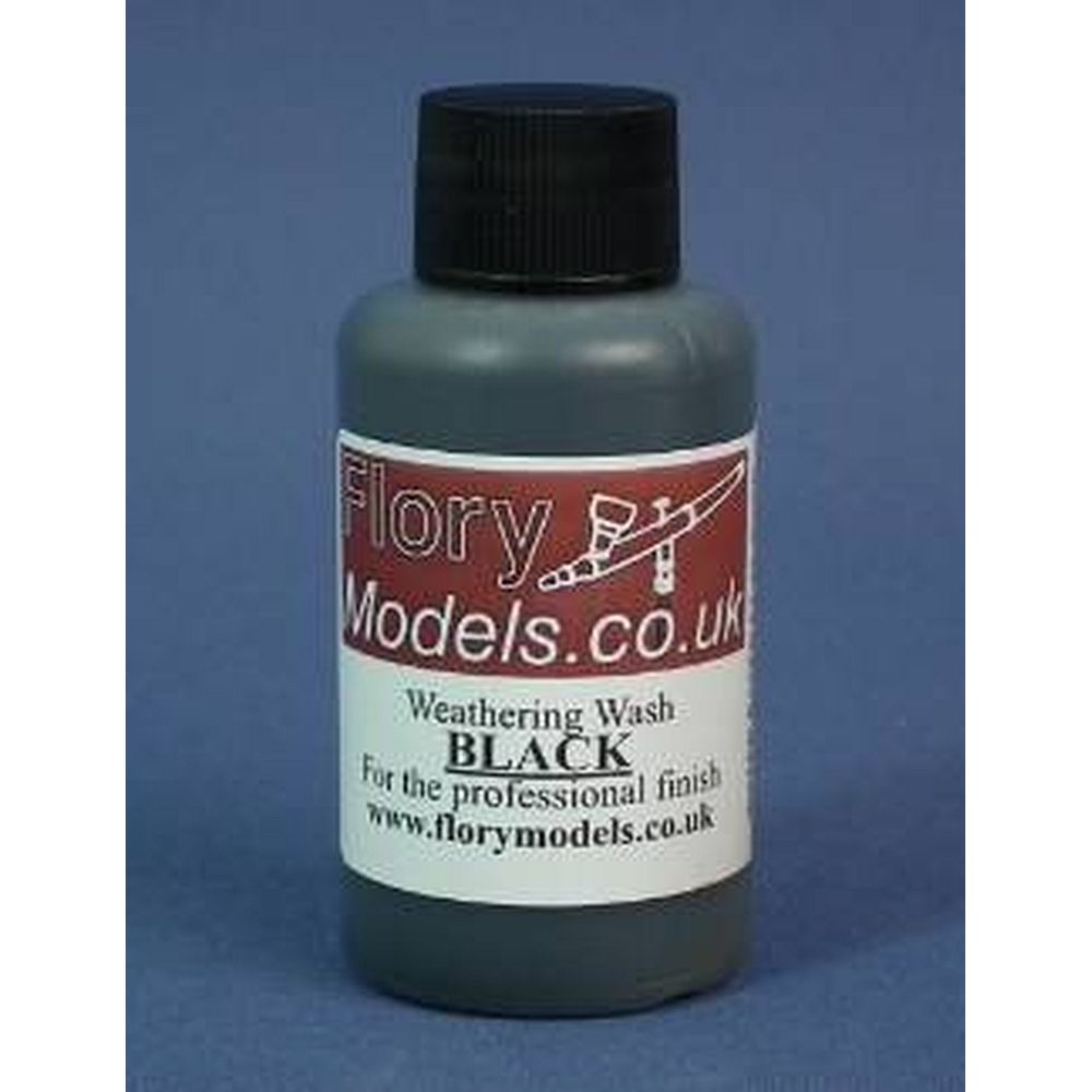 Flory Models FMW001 Black Weathering Wash 50ml Bottle