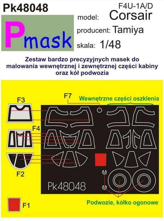 Pmask PK48048 1/48 Vought F4U-1A/F4U-1D Corsair Paint Mask - SGS Model Store