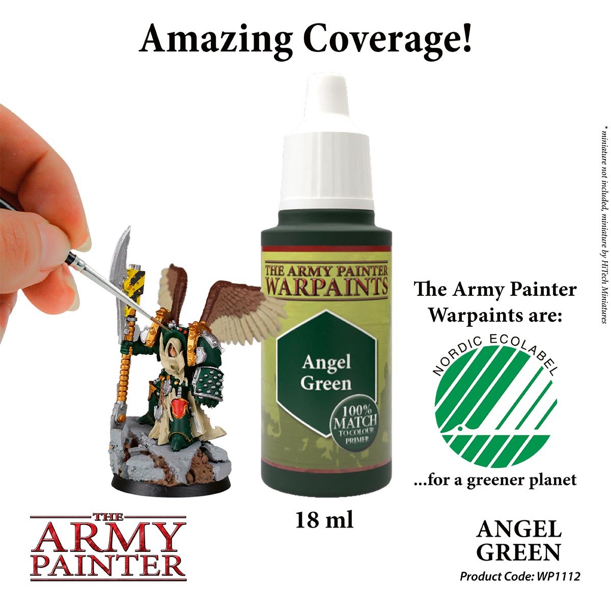 The Army Painter Warpaints WP1112 Angel Green Acrylic Paint 18ml bottle