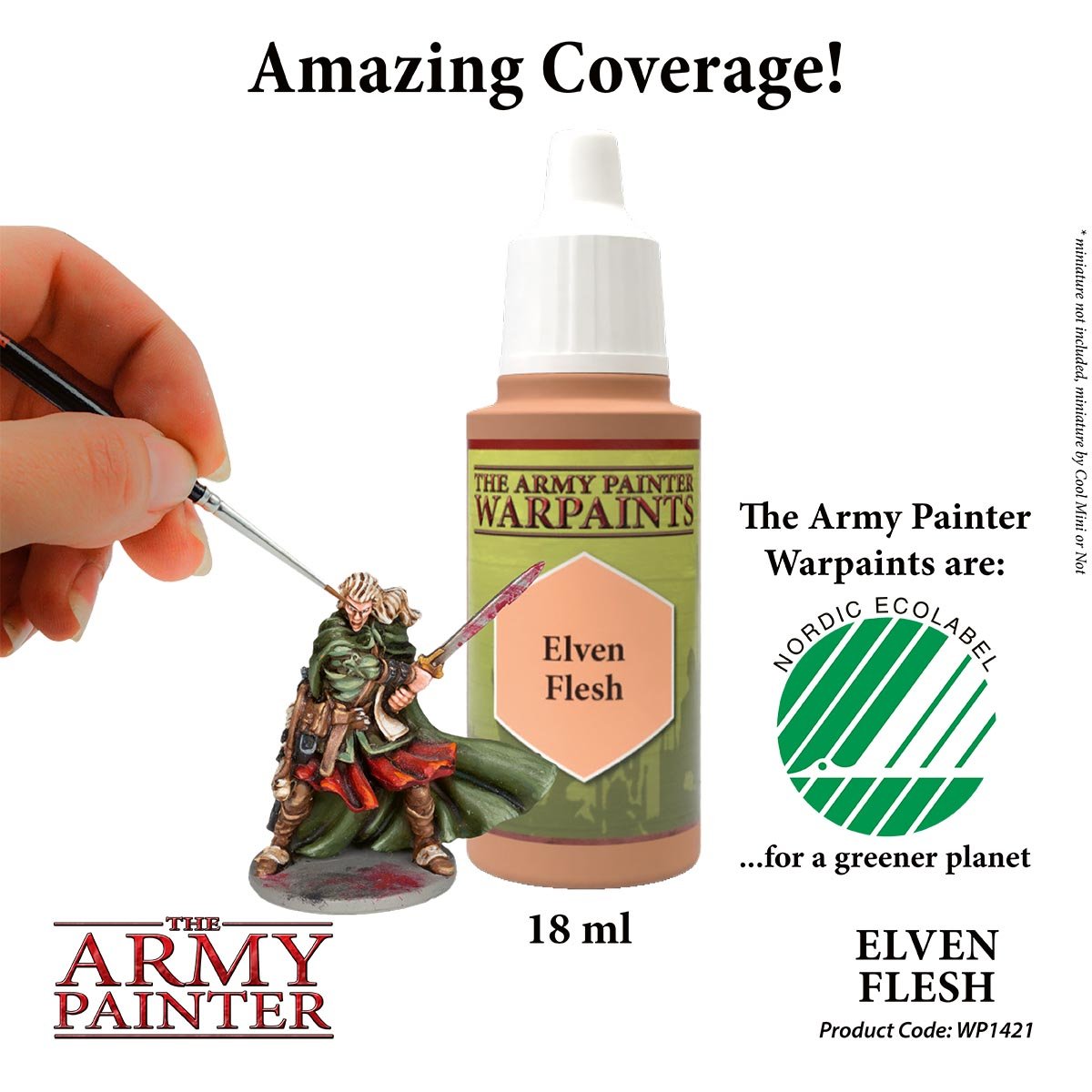 The Army Painter Warpaints WP1421 Elven Flesh Acrylic Paint 18ml bottle