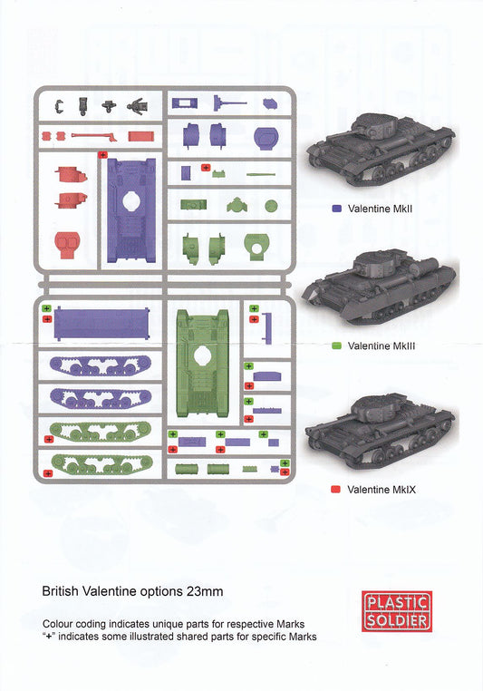 1:72 British Valentine Infantry Tank Sprue Plastic Soldier Company