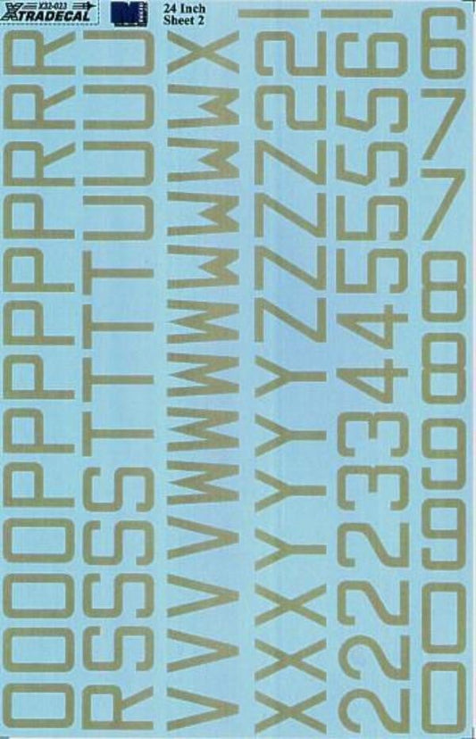 Xtradecal X32023 1/32 RAF Code Letters / Numbers 24" Sky Model Decals - SGS Model Store