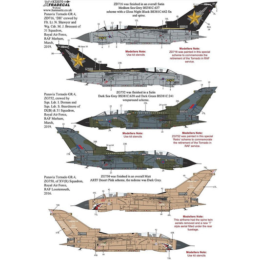Xtradecal X32070 1/32 RAF Panavia Tornado GR.4 Decals