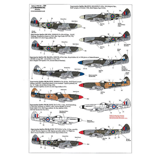 Xtradecal X48127 Supermarine Spitfire Mk.XIVe/ Mk.XVIII 1/48