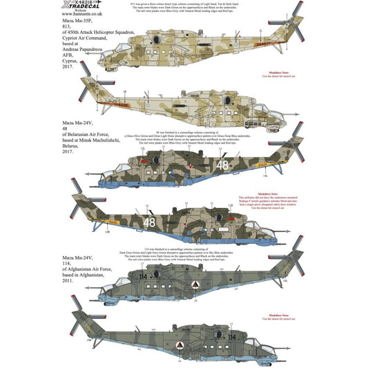 1:48 Mil Mi-24/35 Hind Collection Decals X48218 Xtradecal