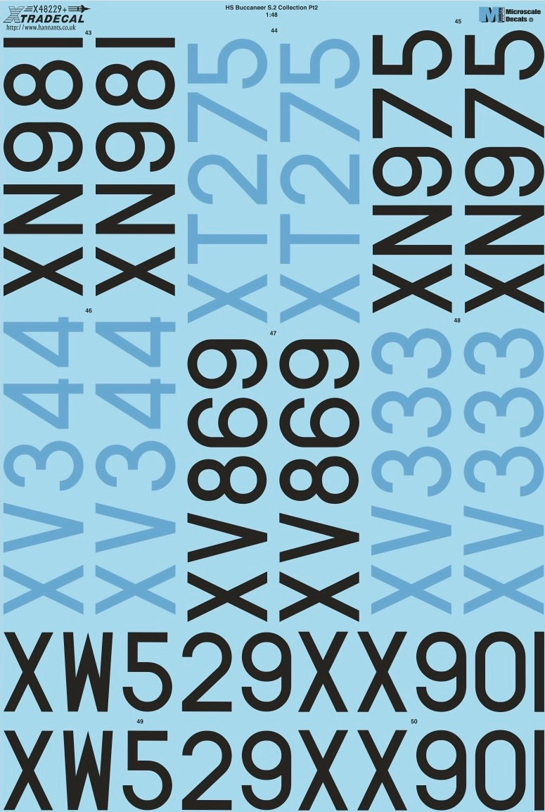 Xtradecal X48229 H.S. Buccaneer S.2 Collection Pt2 Decals 1/48