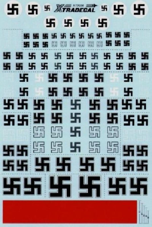 Xtradecal X72036 1/72 Luftwaffe Swastikas Model Decals - SGS Model Store
