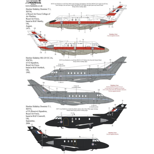 1:72 Hawker Siddeley HS.125 Collection X72329 Xtradecal