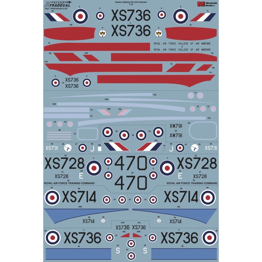 Xtradecal X72329 Hawker Siddeley HS.125 Collection 1/72