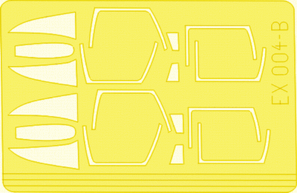 Eduard EX004 1/48 F-4 Phantom canopy and wheels paint mask for Hasegawa Kits - SGS Model Store