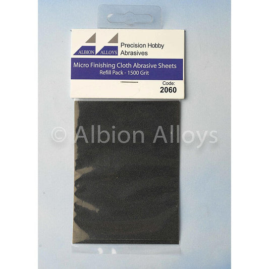 Micro Finishing Cloth Abrasive Sheets Refill - 1500 Grit 2060 Albion Alloys