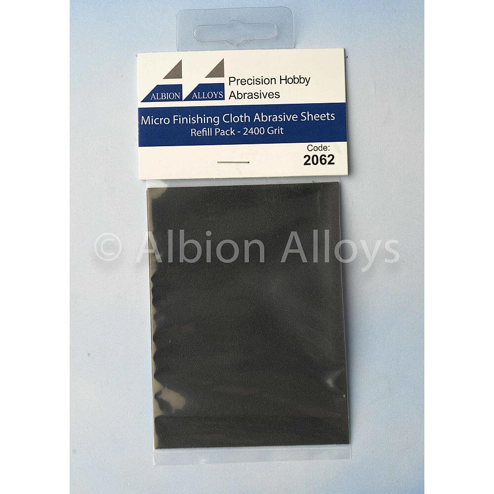 Micro Finishing Cloth Abrasive Sheets Refill - 2400 Grit 2062 Albion Alloys
