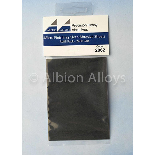 Micro Finishing Cloth Abrasive Sheets Refill - 2400 Grit 2062 Albion Alloys