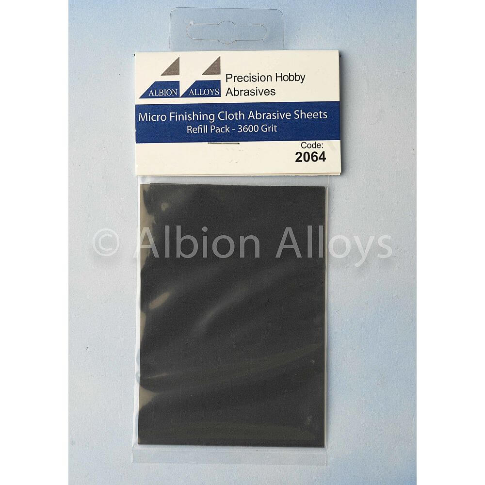 Micro Finishing Cloth Abrasive Sheets Refill - 3600 Grit 2064 Albion Alloys