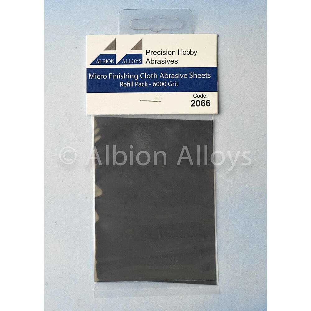 Micro Finishing Cloth Abrasive Sheets Refill - 6000 Grit 2066 Albion Alloys