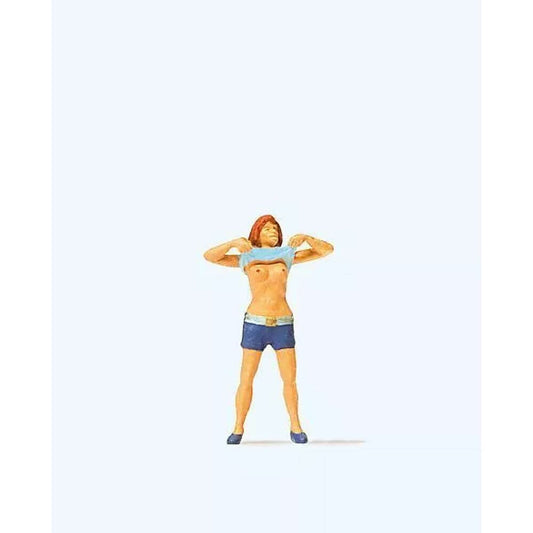 Lady Undressing 00/H0 Model Railway Figure 28124 Preiser