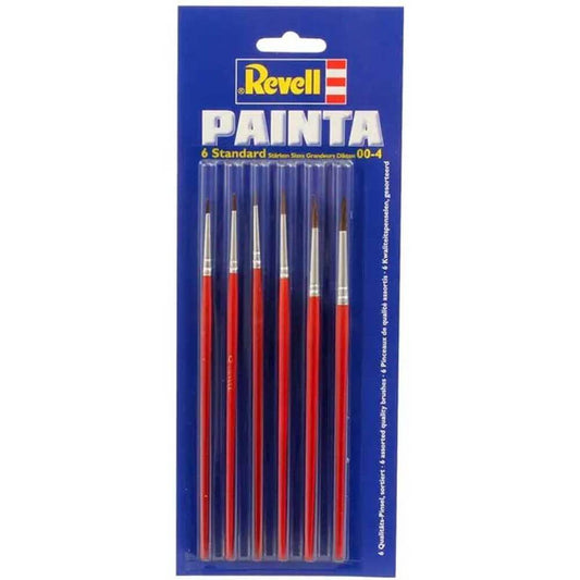 Painta Standard Paint Brush Set Size 00, 0, 1, 2, 3, 4 29621 Revell