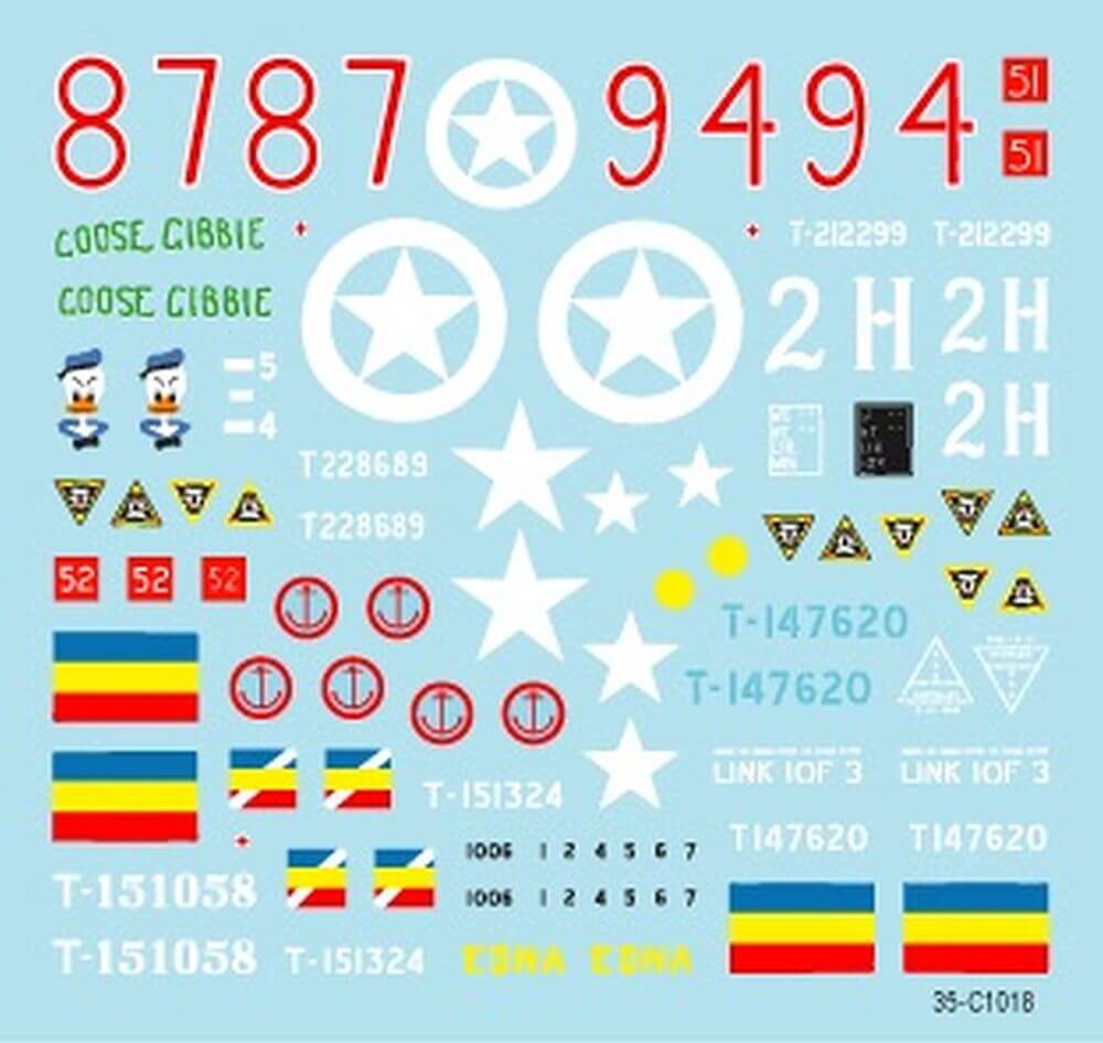 1:35 British Special Shermans in Normandy and France 35-C1018 Star Decals