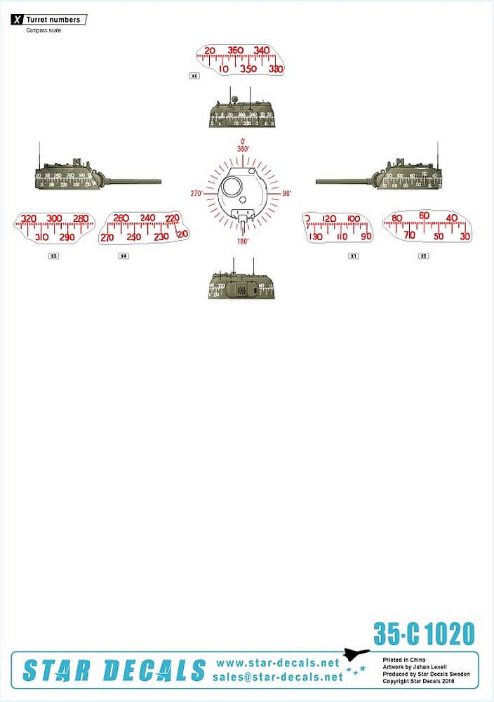 1:35 RMASG Shermans in Normandy 35-C1020 Star Decals