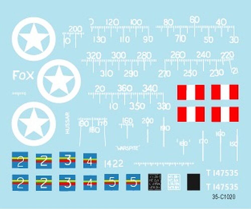 1:35 RMASG Shermans in Normandy 35-C1020 Star Decals