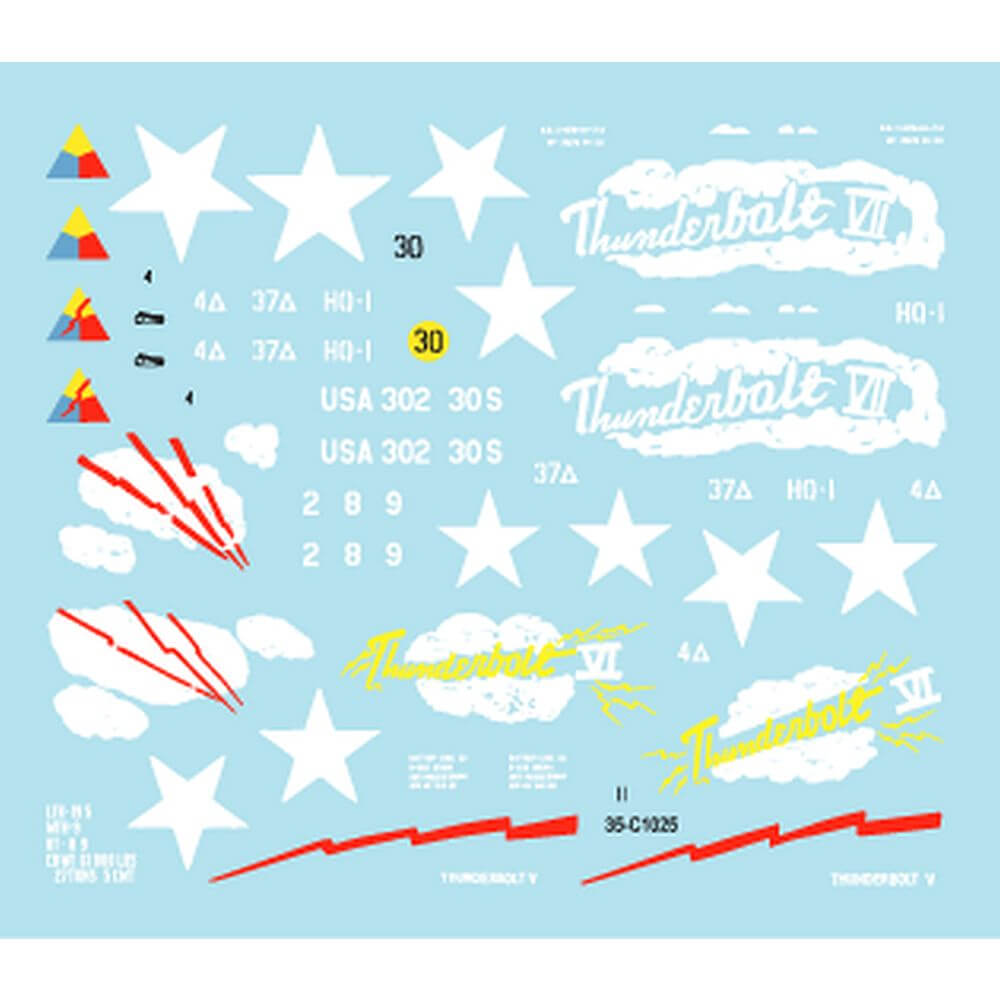 1:35 Sherman Command Tank Thunderbolt V/VI/VII 35-C1025 Star Decals