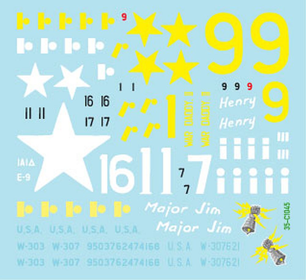 1:35 US 1st Armored Division North Africa '42-43 35-C1045 Star Decals