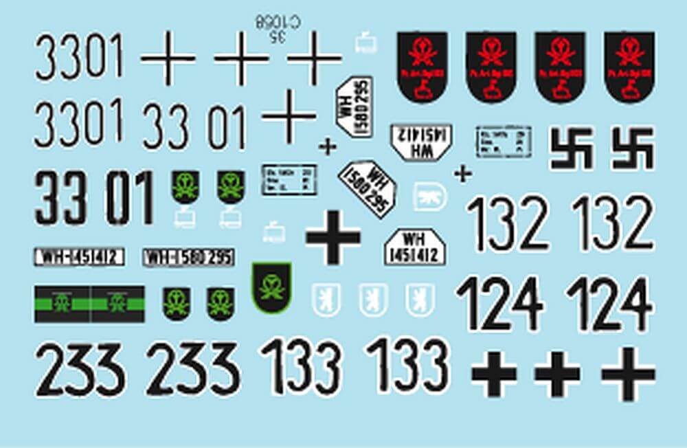 1:35 Courland-Kurland 1944-45 #1 Tigers and Halftracks 35-C1058 Star Decals