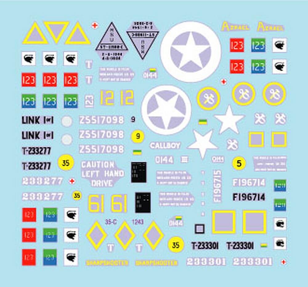 1:35 British Sharpshooters. 75th D-Day Special 35-C1243 Star Decals