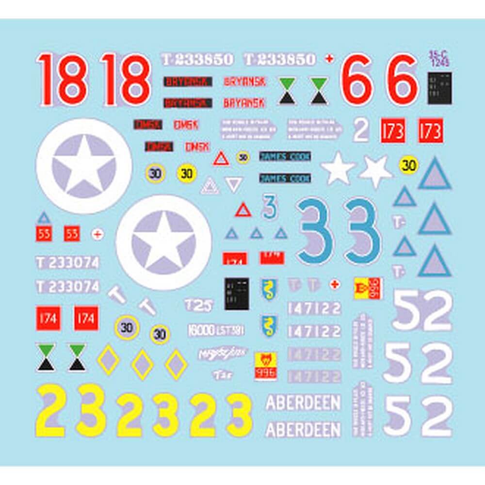 1:35 British Shermans. 75th D-Day Special 35-C1245 Star Decals