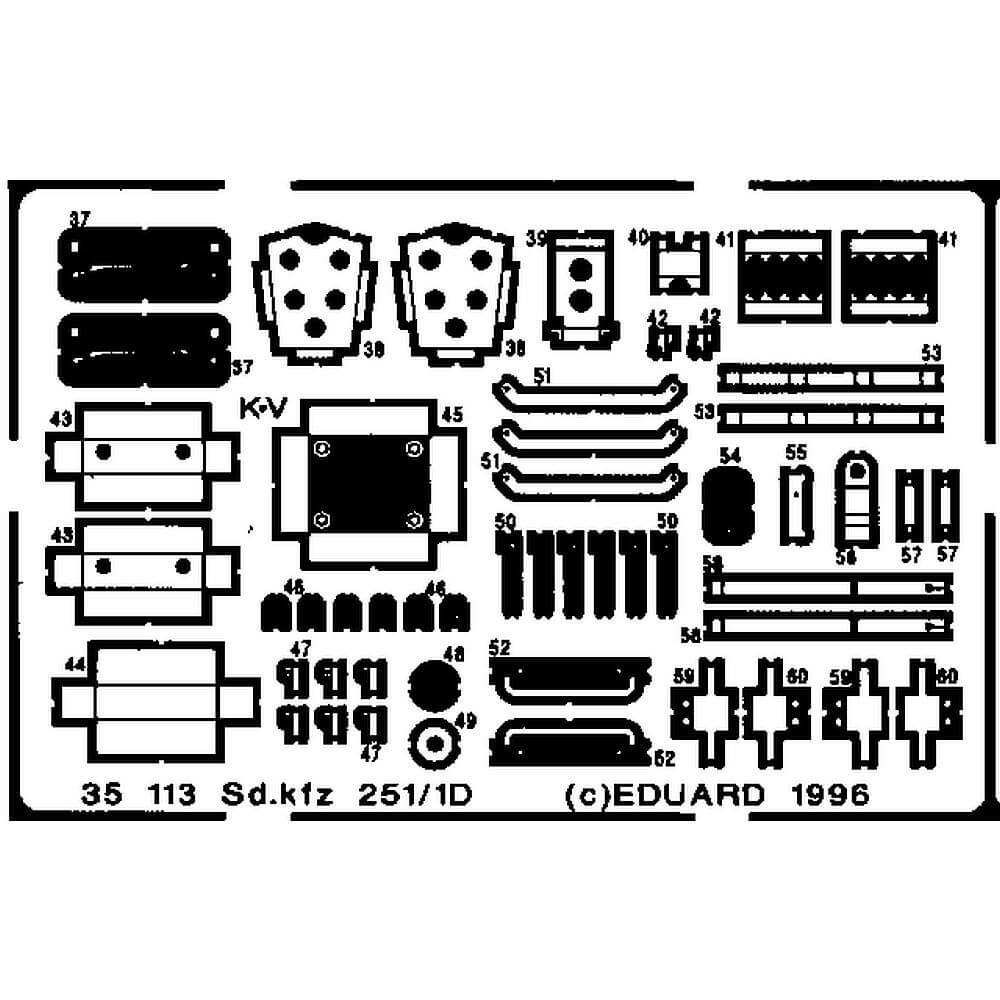 1:35 Sd.Kfz.251/1 Ausf.D Detail Set for Tamiya 35113 Eduard