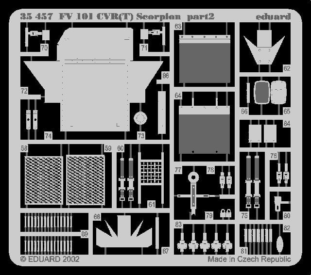 1:35 FV 101 CVR (T) Scorpion Detail Set for AFV Club 35457 Eduard