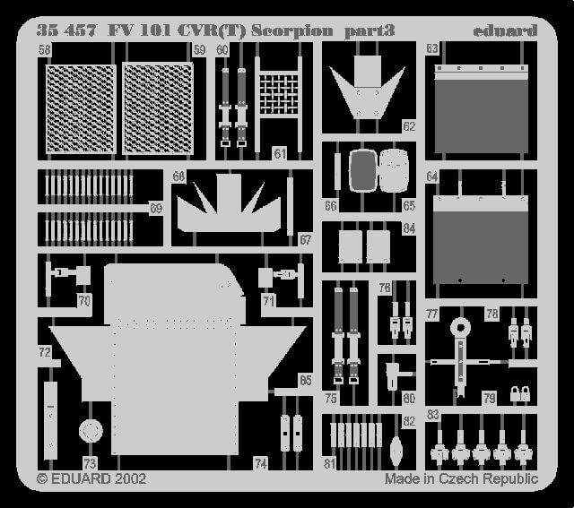 1:35 FV 101 CVR (T) Scorpion Detail Set for AFV Club 35457 Eduard