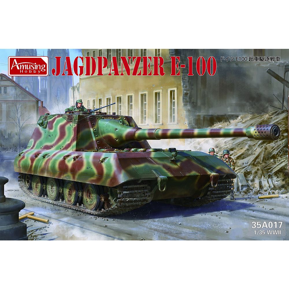 1:35 Jagdpanzer E-100 w/workable tracks 35A017 Amusing Hobby