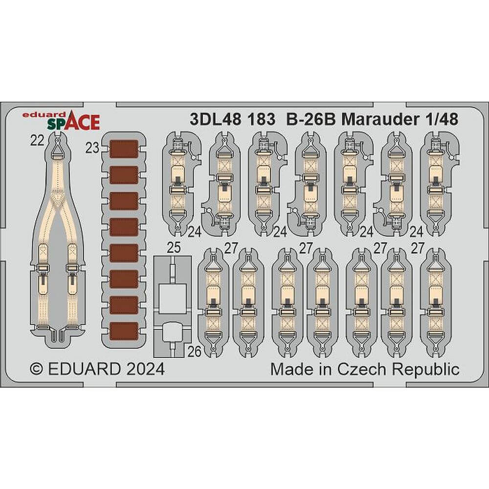 1:48 B-26B Marauder SPACE for ICM 3DL48183 Eduard