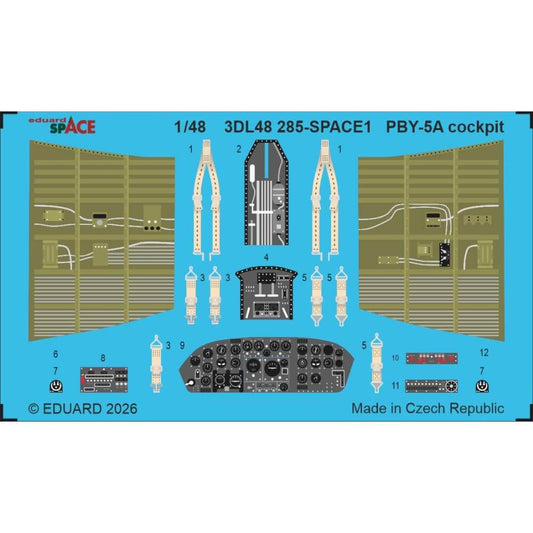 1:48 Consolidated PBY-5A Catalina - Cockpit Space Set 3DL48285 Eduard