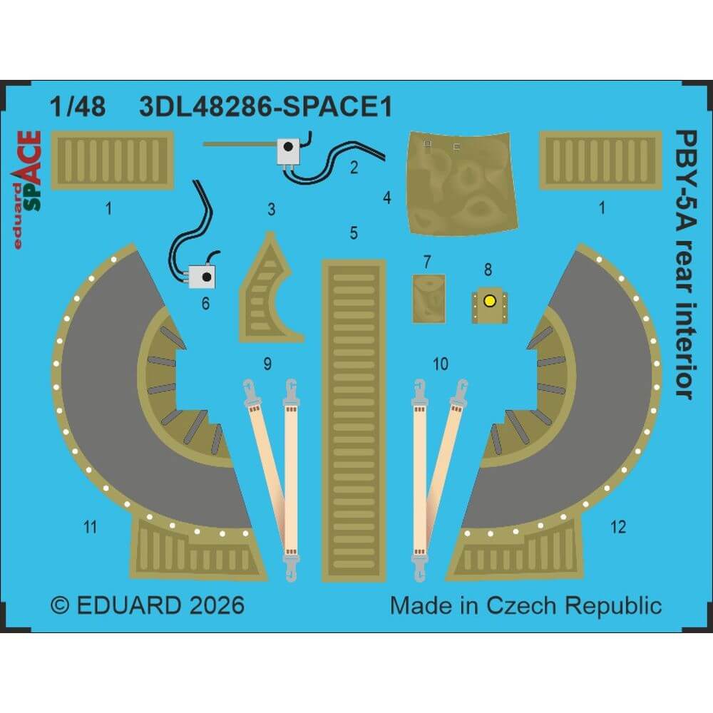 1:48 Consolidated PBY-5A Catalina Rear Interior Space Set 3DL48286 Eduard