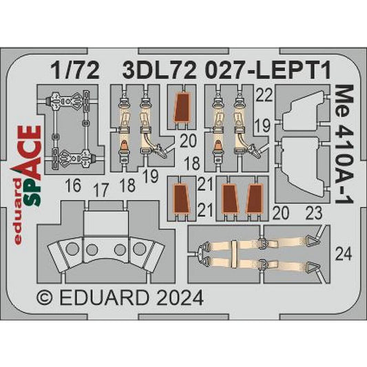 1:72 Me 410A-1 SPACE Detail Set for Airfix 3DL72027 Eduard