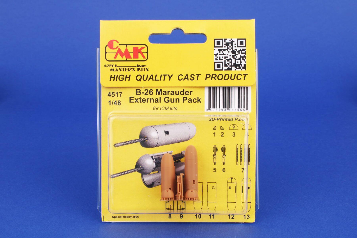 1:48 B-26 Marauder External Gun Pack for ICM 4517 CMK Kits