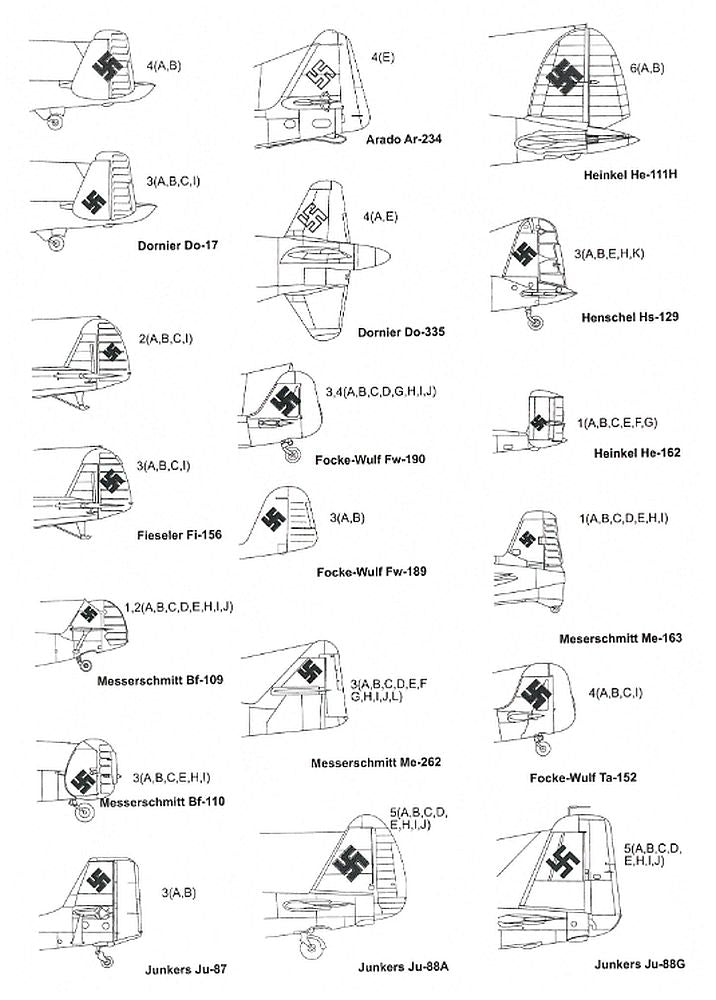 1:48 German Swastikas WWII 48015 Techmod Decals