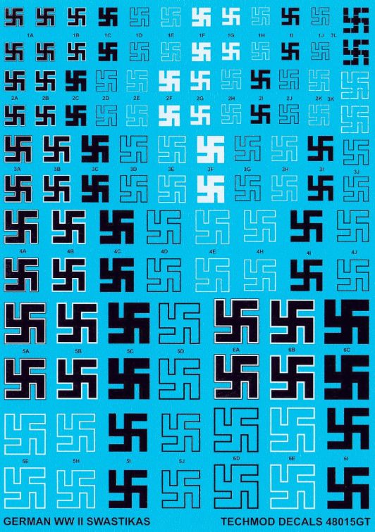 1:48 German Swastikas WWII 48015 Techmod Decals