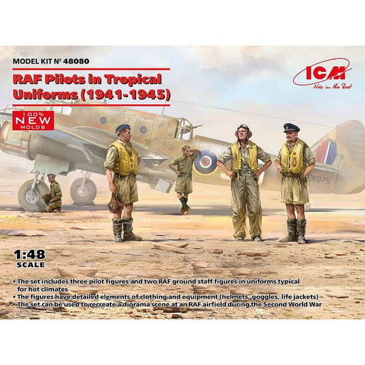 1:48 RAF Pilots in Tropical Uniforms (1941-1945) 48080 ICM