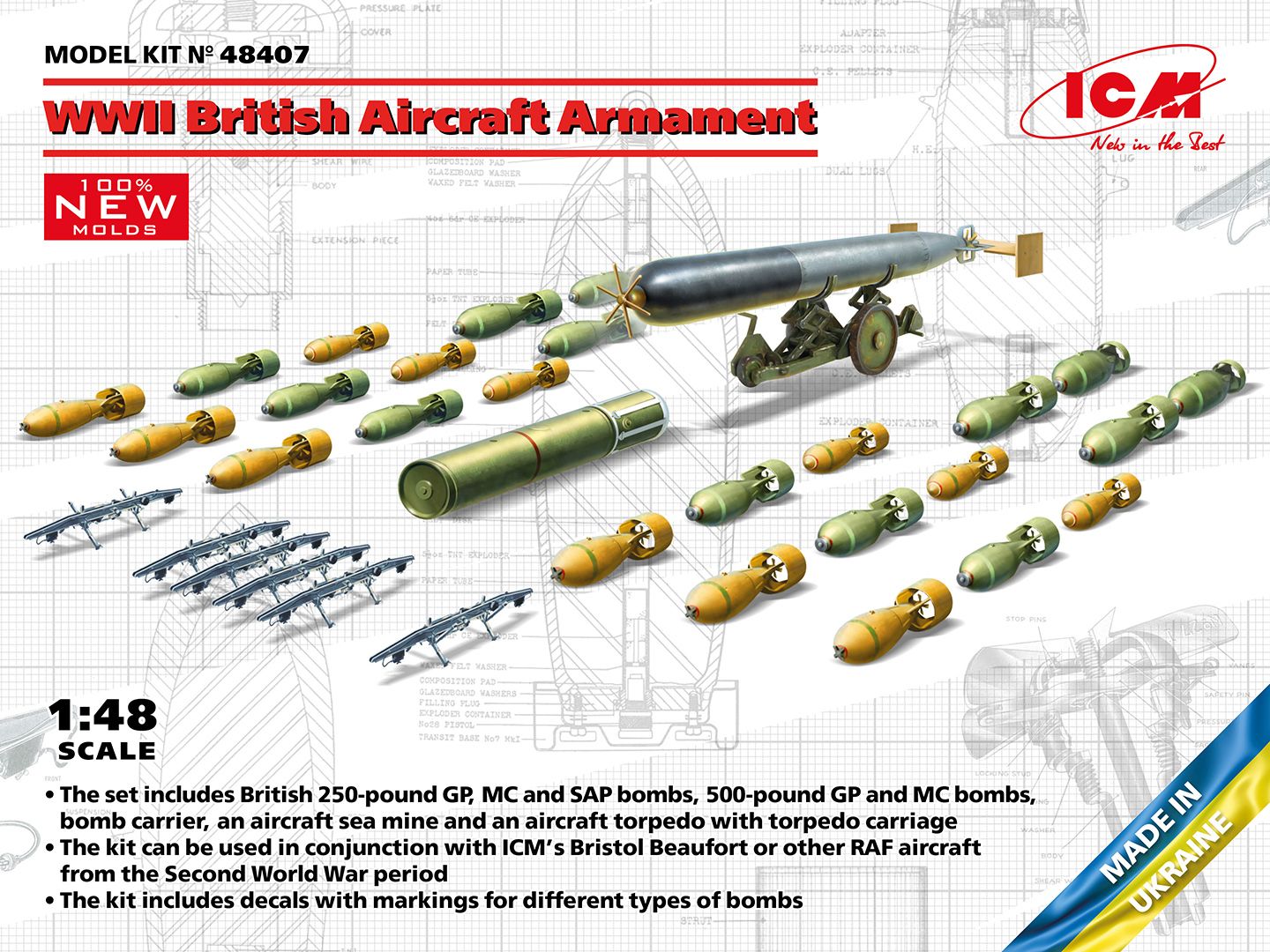 ICM 48407 WWII British Aircraft Armament 1/48
