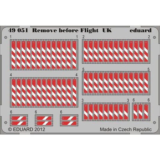 1:48 Remove Before Flight UK Detail Set 49051 Eduard