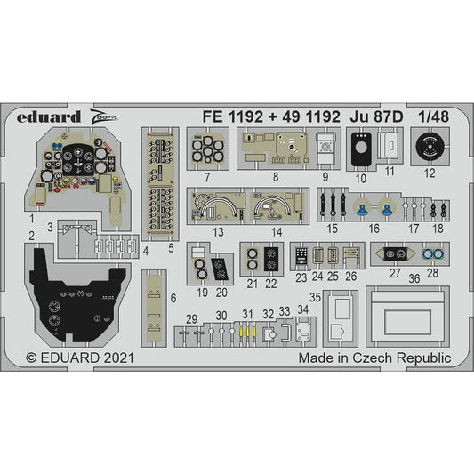 1:48 Ju 87D Detail Set for Hobby 2000 Hasegawa 491192 Eduard